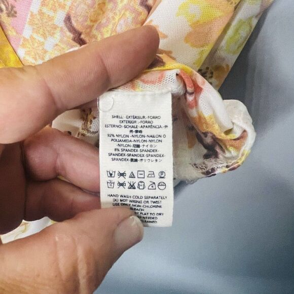 Free People Havana Floral Cropped Tank Top Faux Wrap Small Womens - Picture 5 of 6